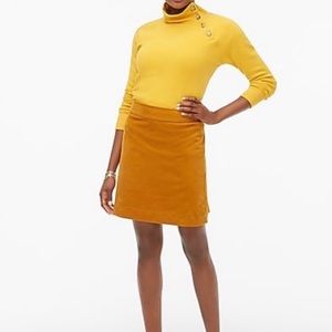 JCREW gold corduroy mini skirt